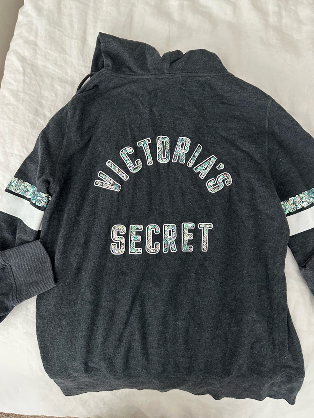 Victoria's Secret Black Sweatshirt with Sequin Logo